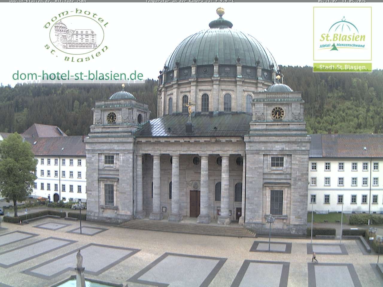 Archived image Webcam St Blasien Menzenschwand cathedral