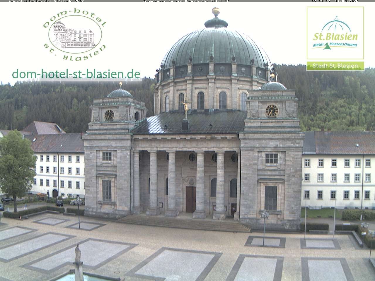 Archived image Webcam St Blasien Menzenschwand cathedral