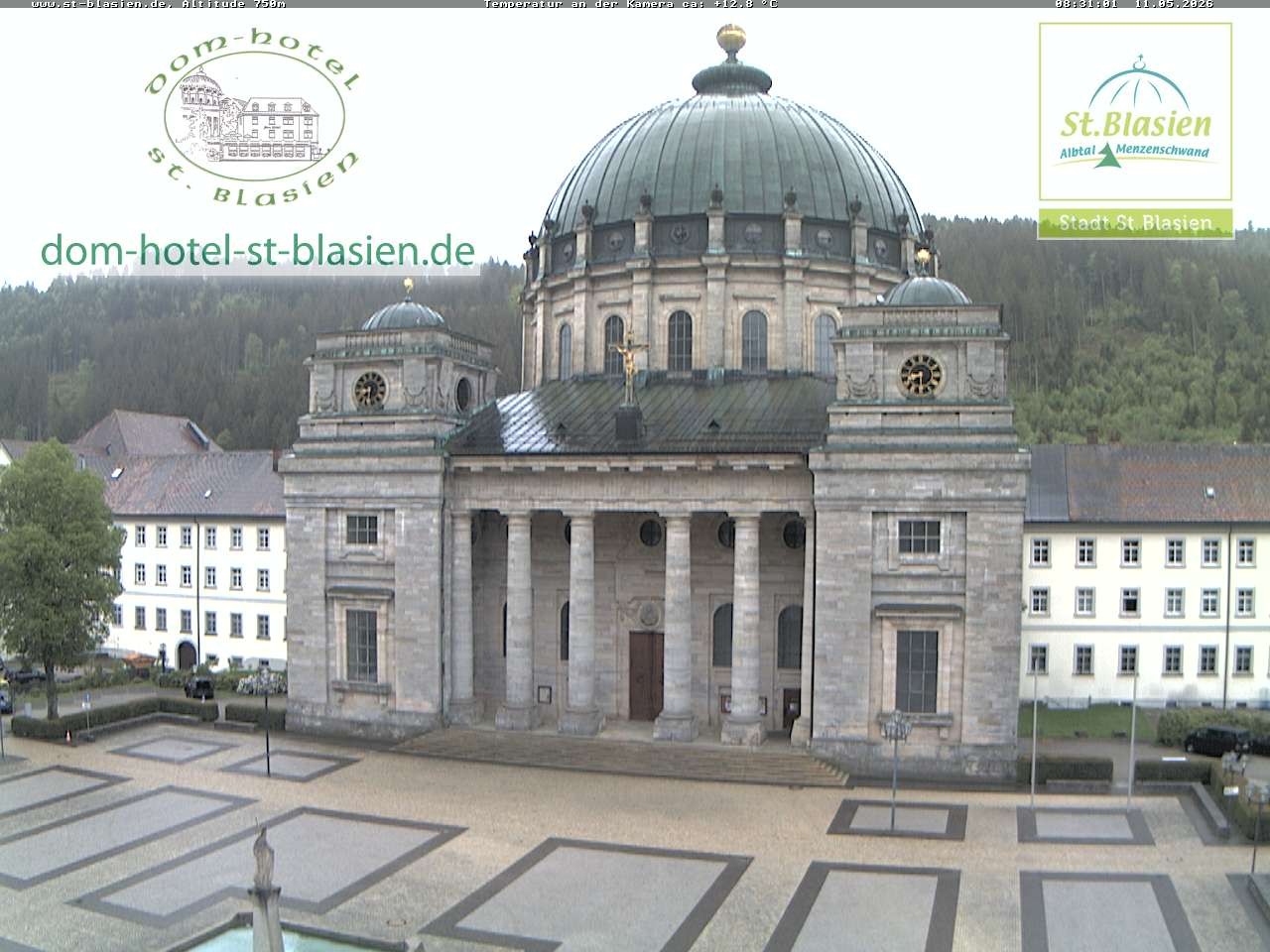 Archived image Webcam St Blasien Menzenschwand cathedral