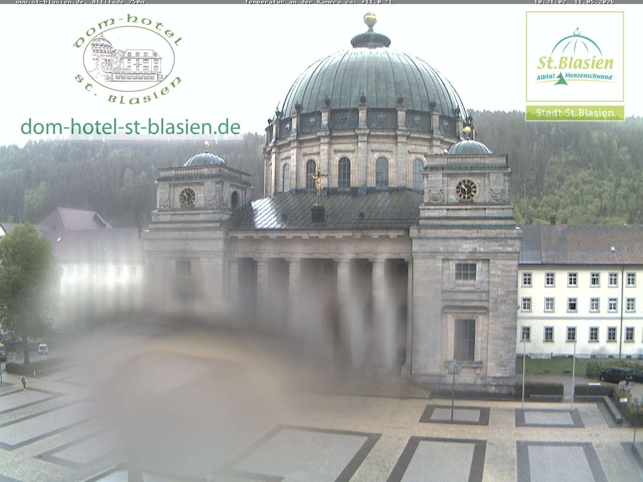 Archived image Webcam St Blasien Menzenschwand cathedral