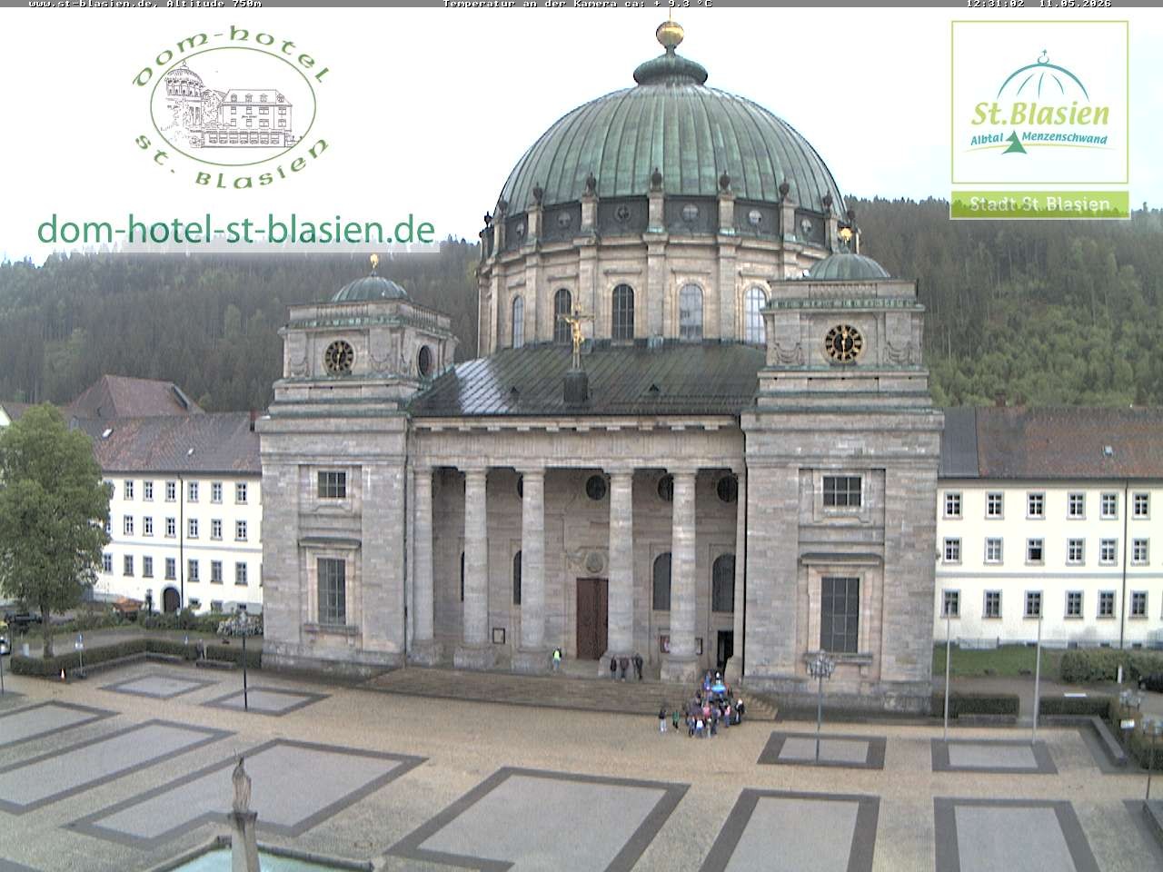 Archived image Webcam St Blasien Menzenschwand cathedral