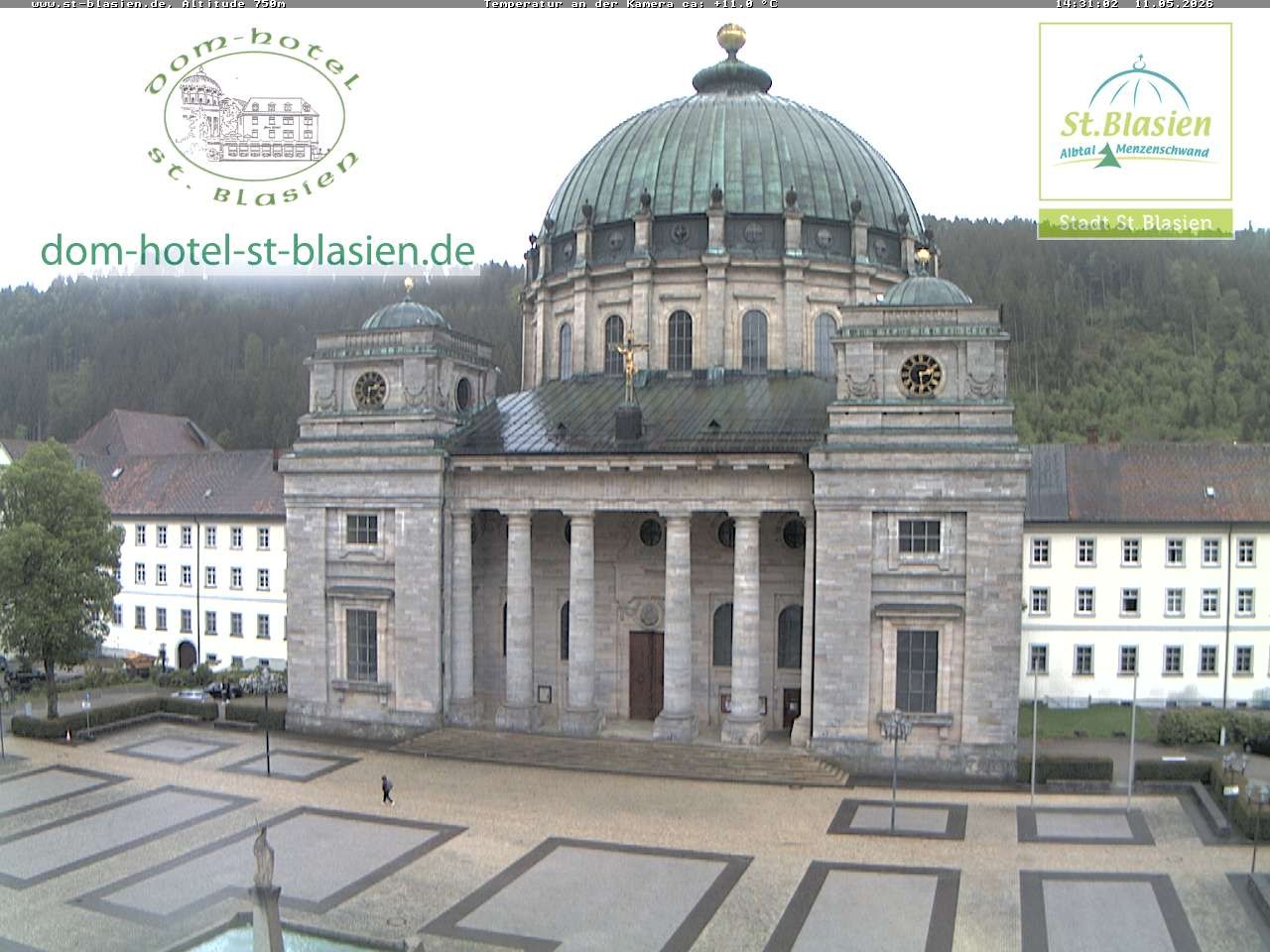 Archived image Webcam St Blasien Menzenschwand cathedral
