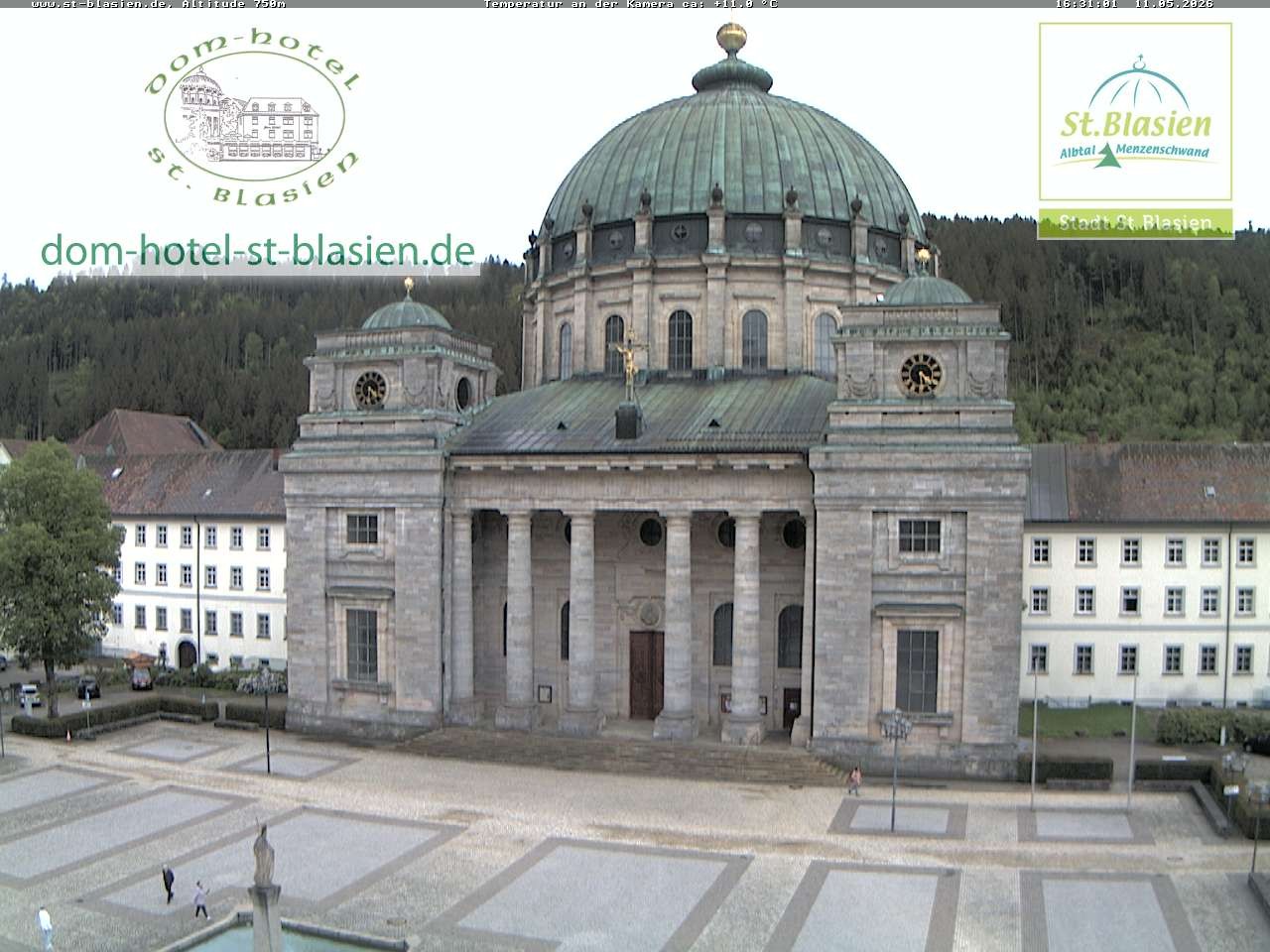 Archived image Webcam St Blasien Menzenschwand cathedral