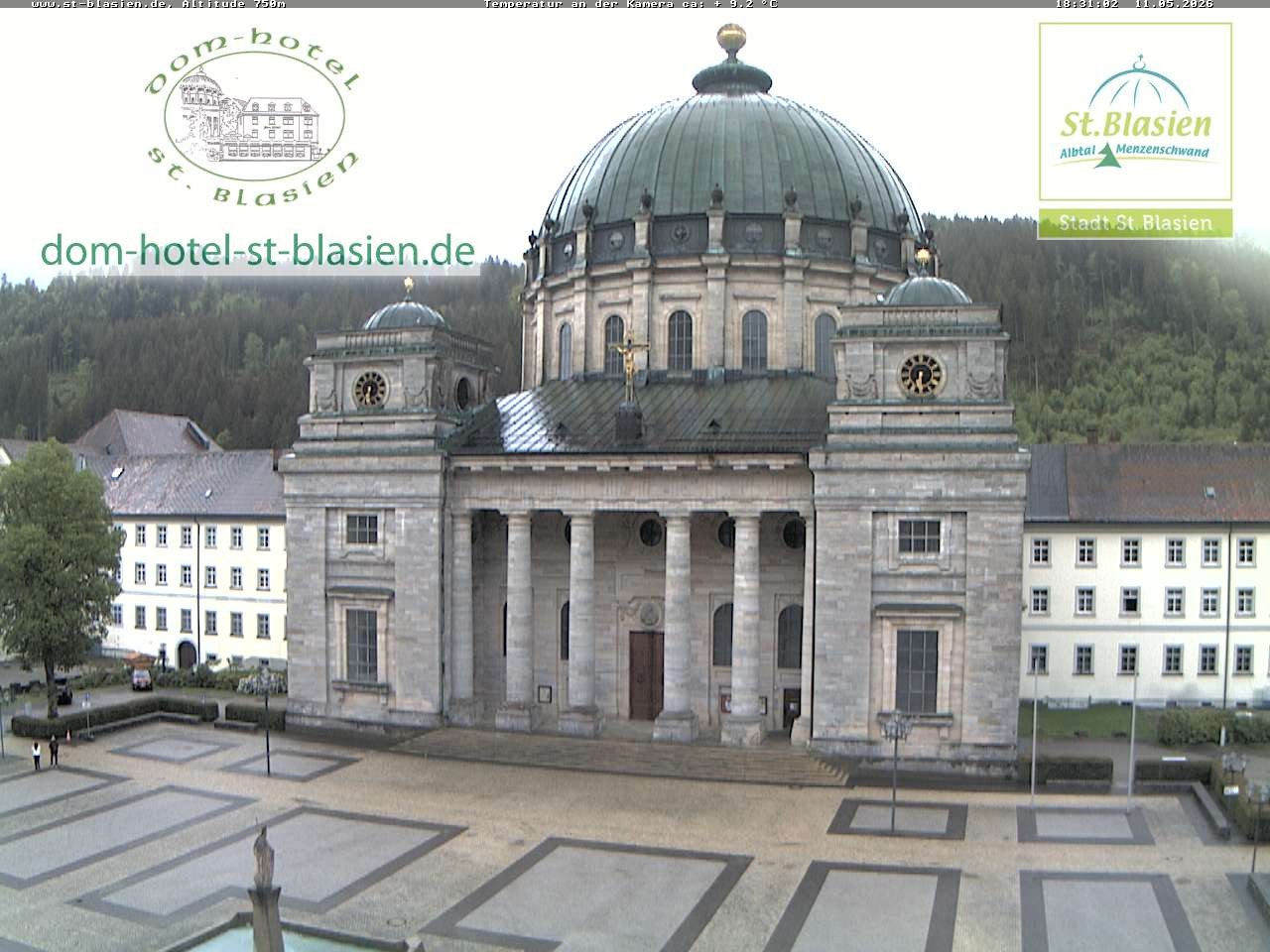 Archived image Webcam St Blasien Menzenschwand cathedral