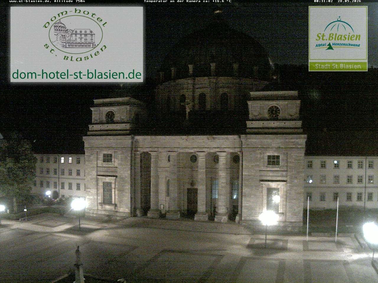 Archived image Webcam St Blasien Menzenschwand cathedral