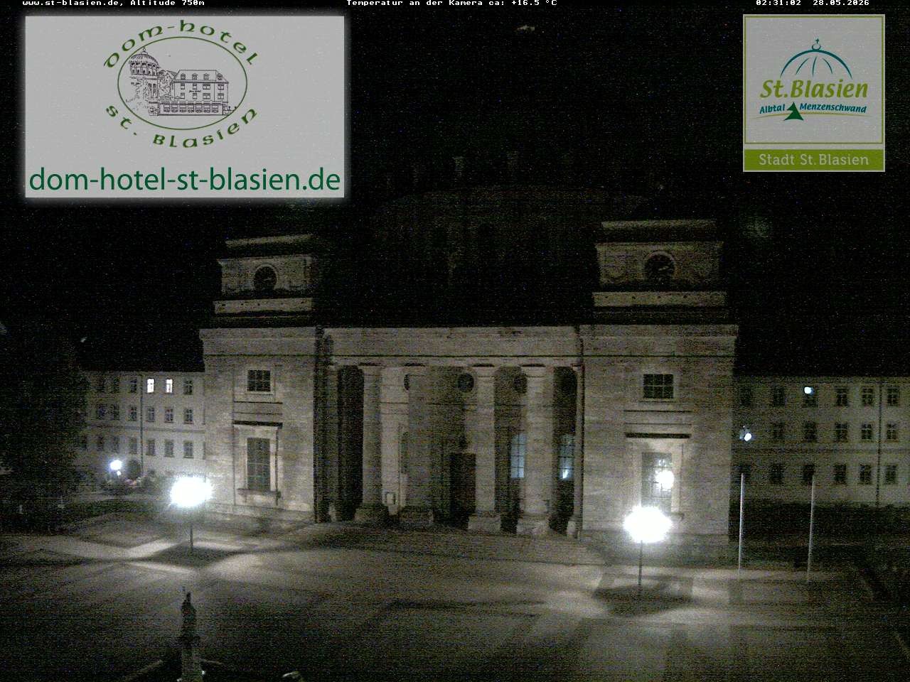 Archived image Webcam St Blasien Menzenschwand cathedral