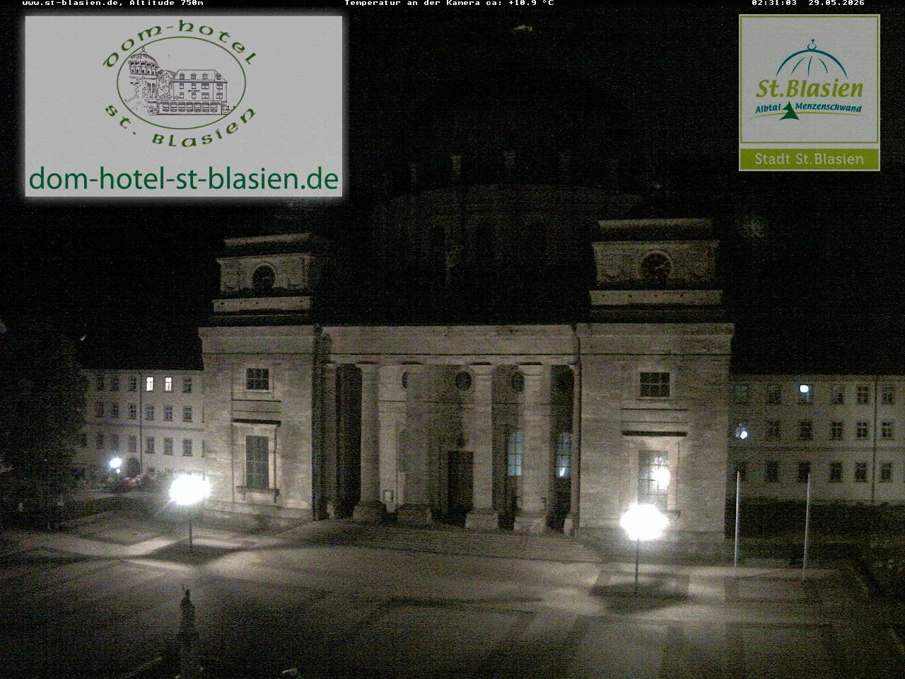 Archived image Webcam St Blasien Menzenschwand cathedral
