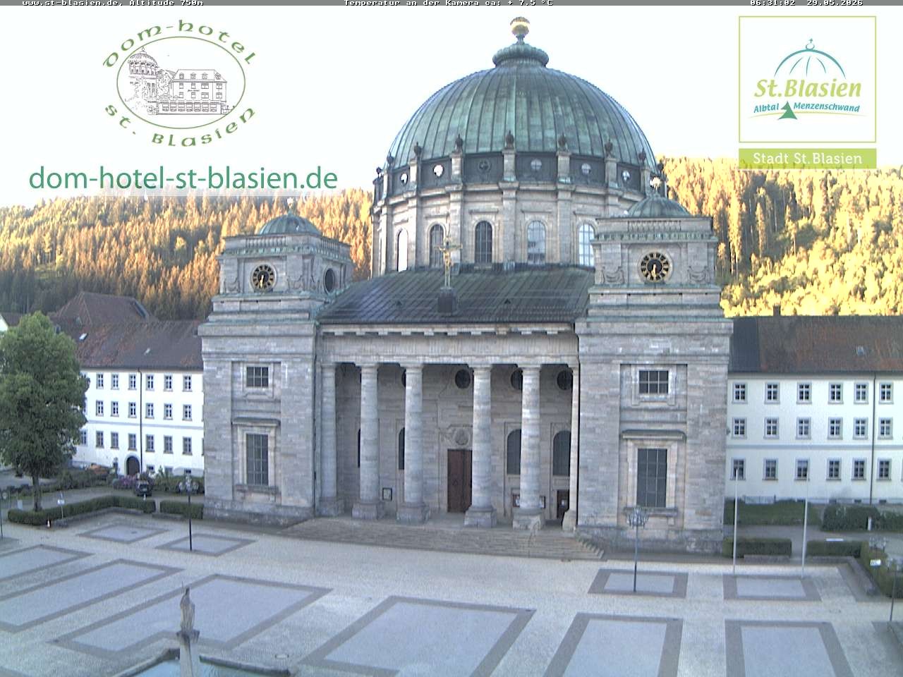 Archived image Webcam St Blasien Menzenschwand cathedral