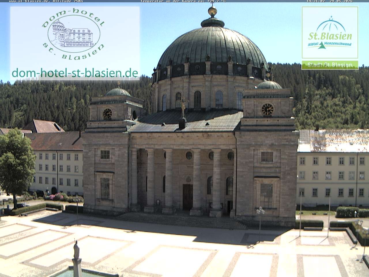 Archived image Webcam St Blasien Menzenschwand cathedral