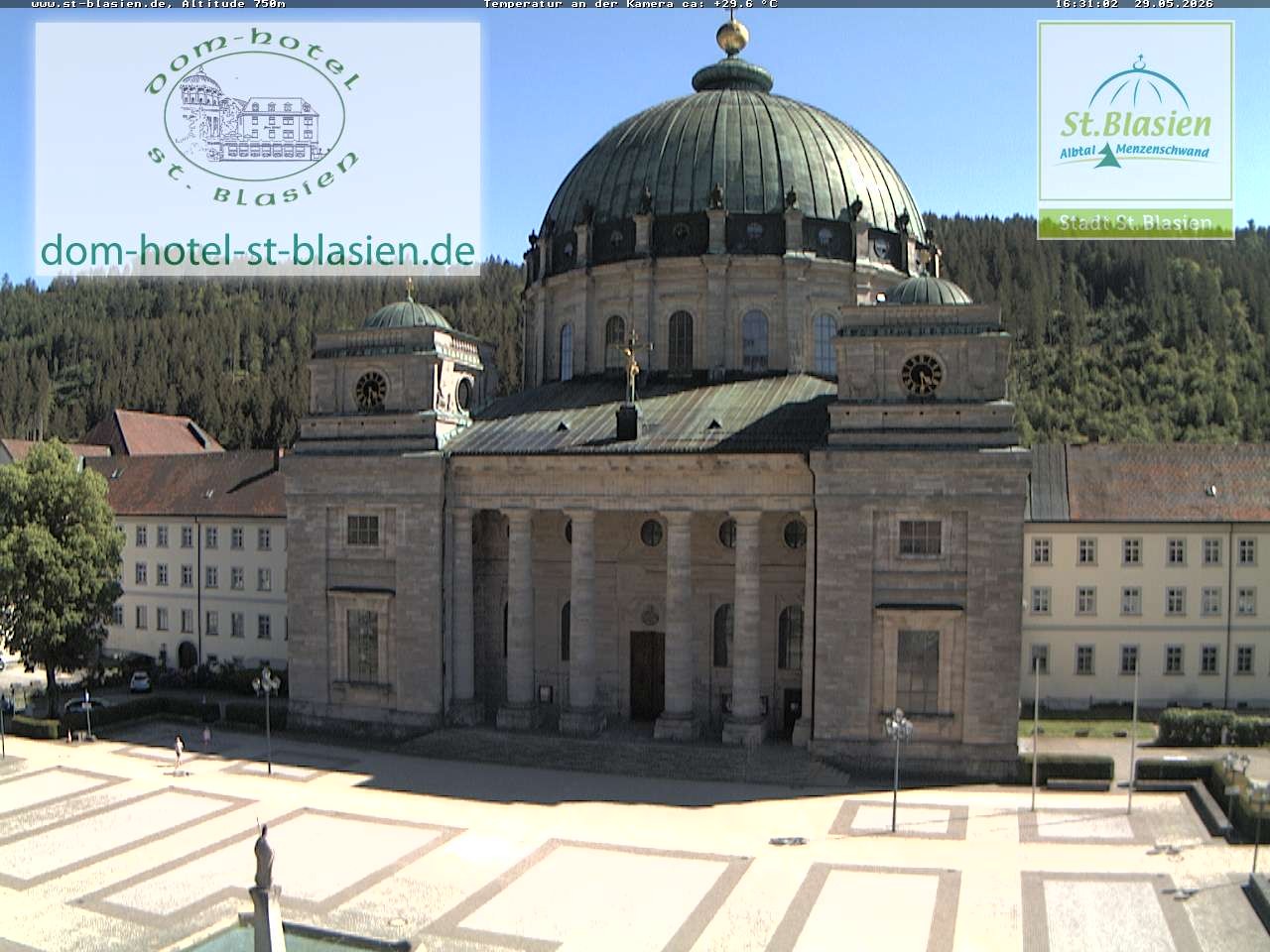 Archived image Webcam St Blasien Menzenschwand cathedral