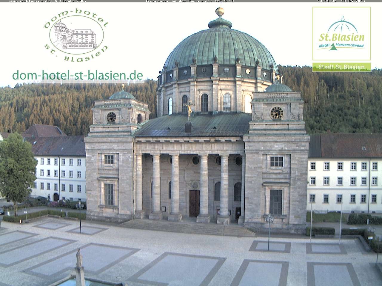 Archived image Webcam St Blasien Menzenschwand cathedral