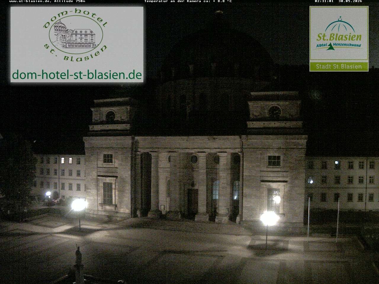 Archived image Webcam St Blasien Menzenschwand cathedral