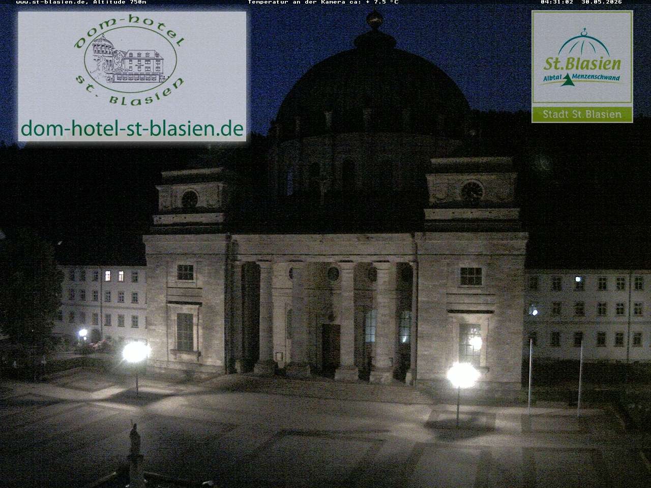 Archived image Webcam St Blasien Menzenschwand cathedral
