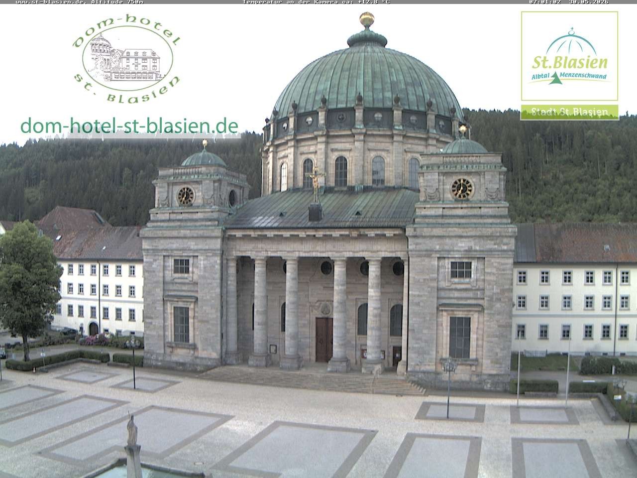 Archived image Webcam St Blasien Menzenschwand cathedral