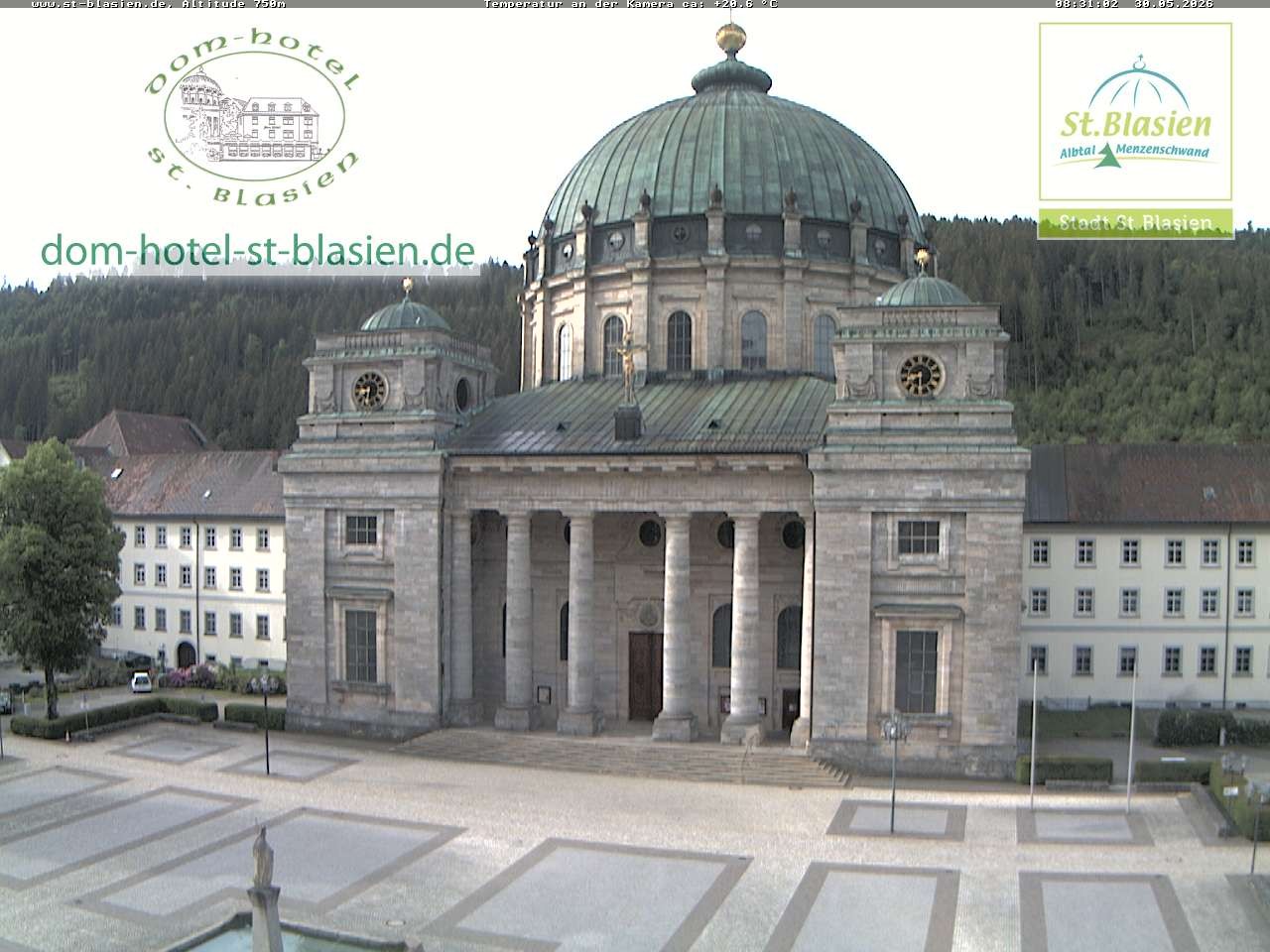 Archived image Webcam St Blasien Menzenschwand cathedral