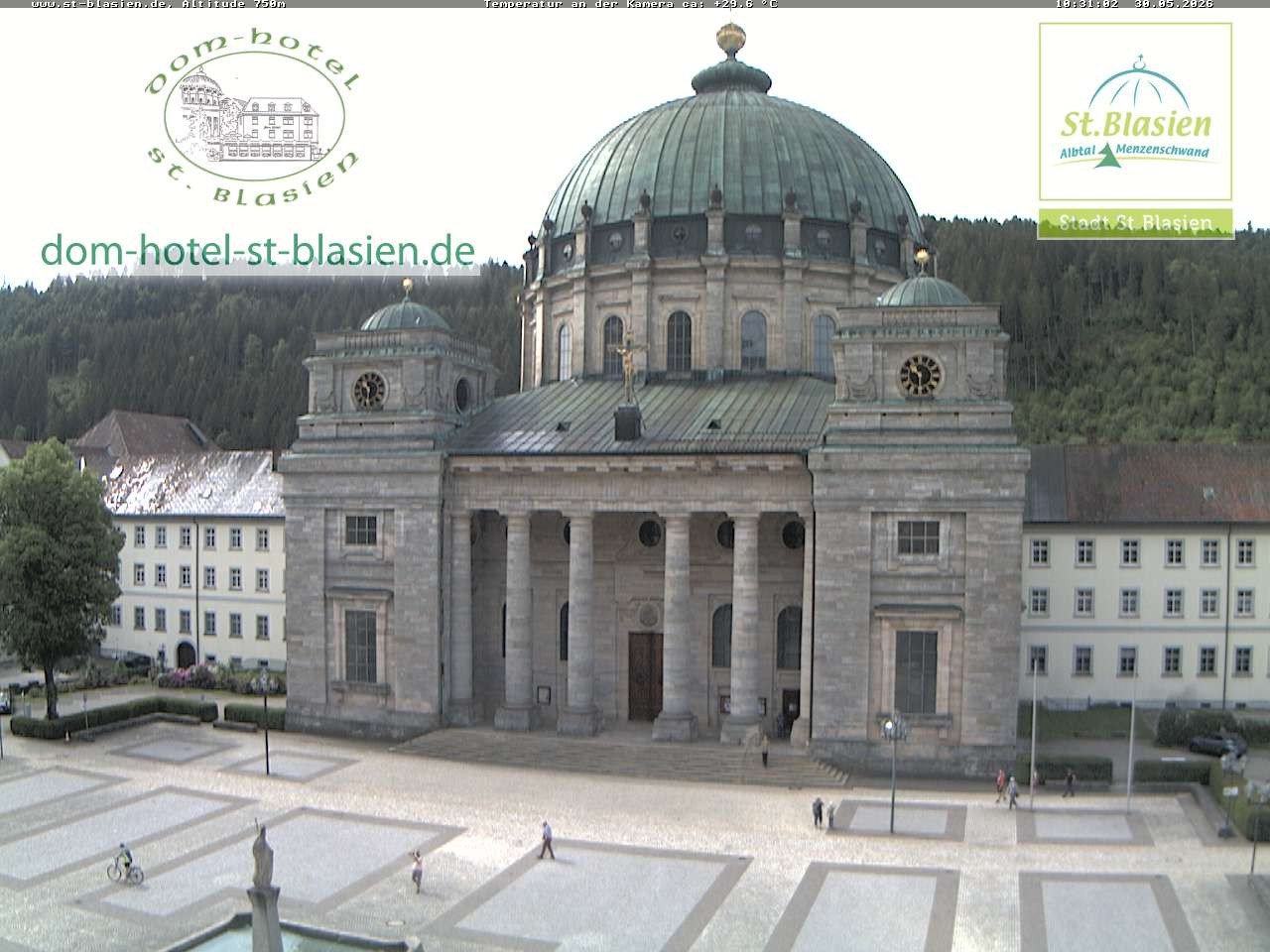 Archived image Webcam St Blasien Menzenschwand cathedral