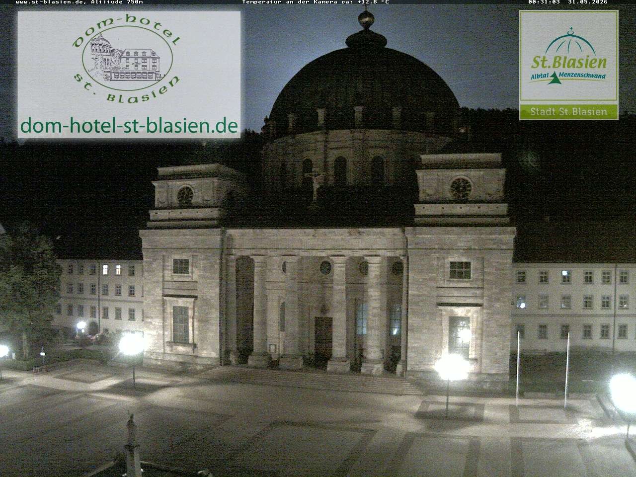 Archived image Webcam St Blasien Menzenschwand cathedral