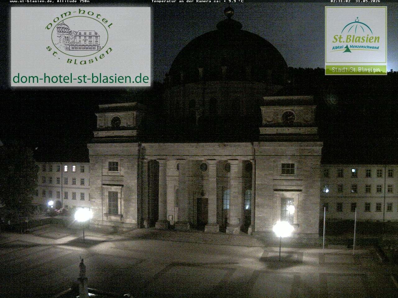Archived image Webcam St Blasien Menzenschwand cathedral