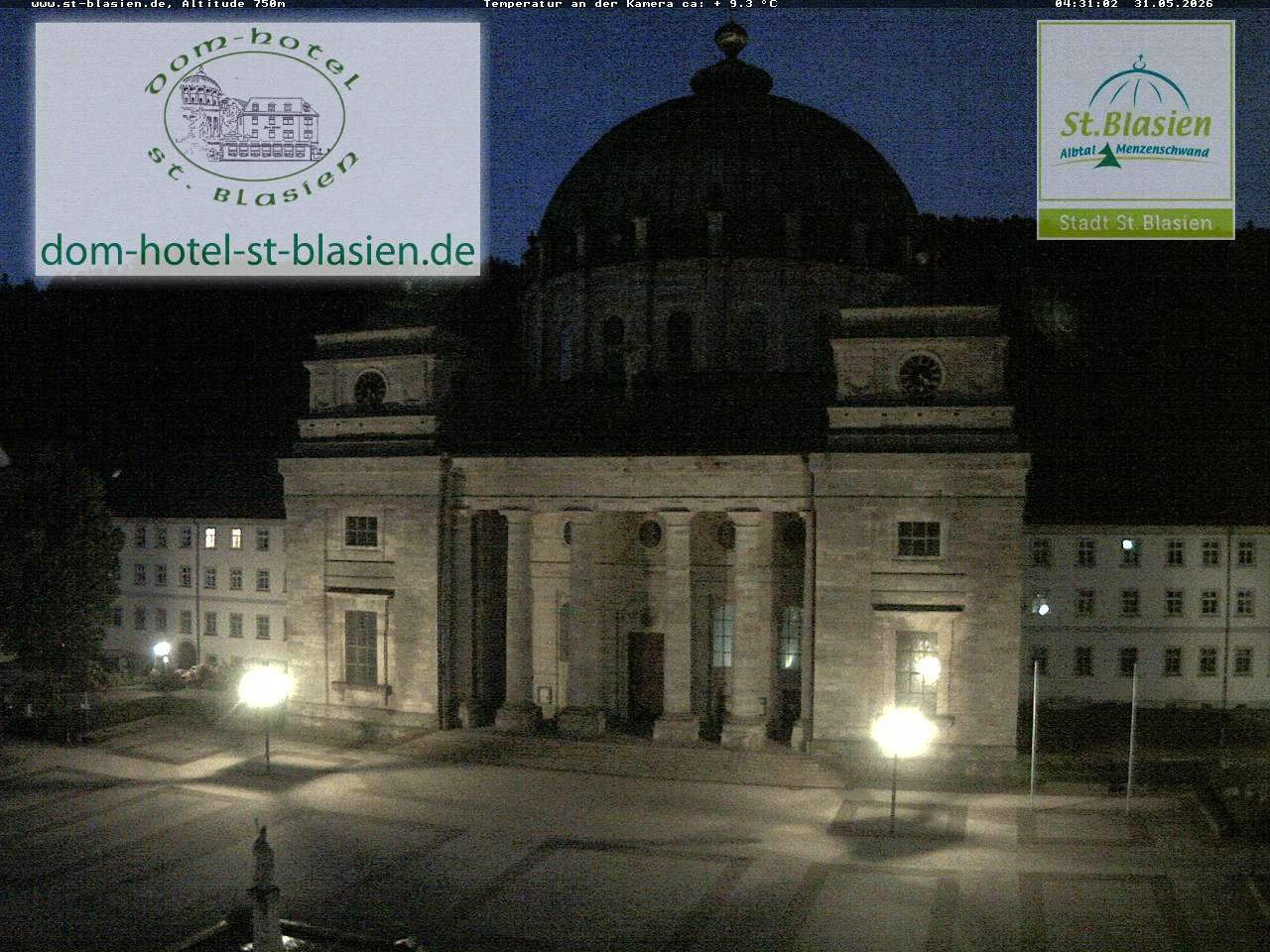 Archived image Webcam St Blasien Menzenschwand cathedral