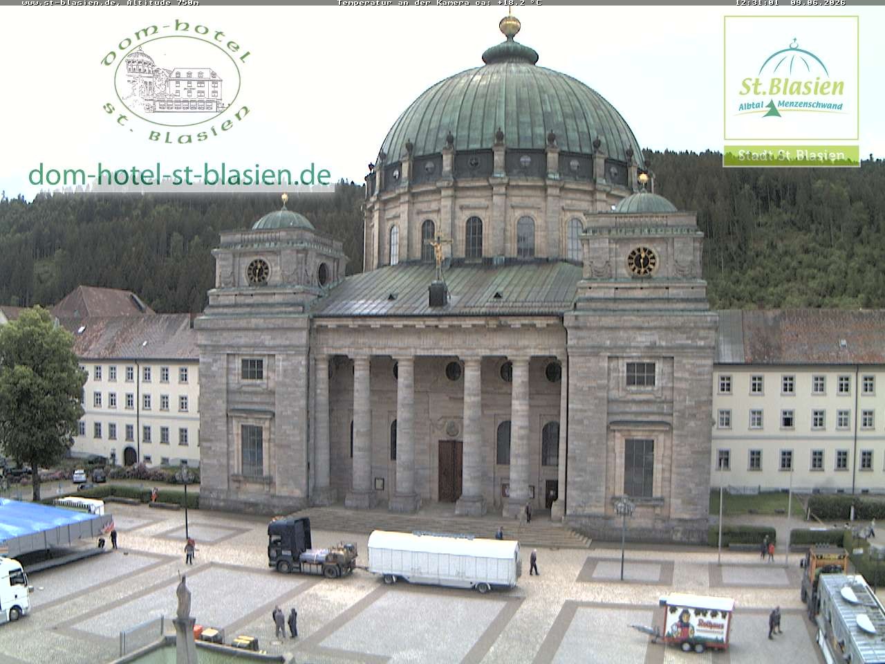 Archived image Webcam St Blasien Menzenschwand cathedral