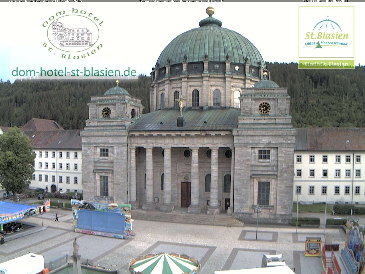 Archived image Webcam St Blasien Menzenschwand cathedral