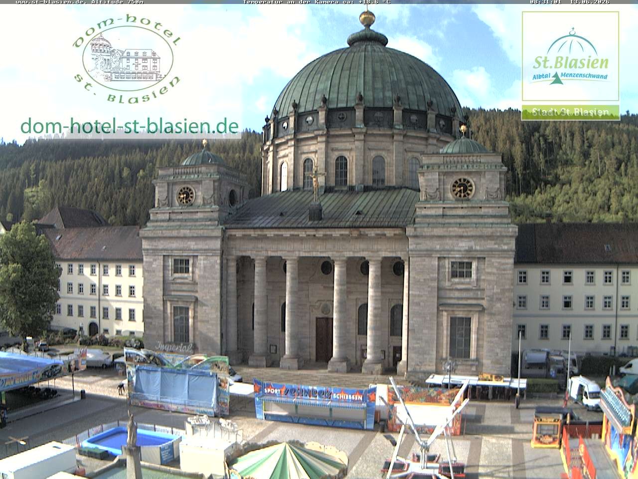 Archiv Foto Webcam St Blasien Menzenschwand Domplatz