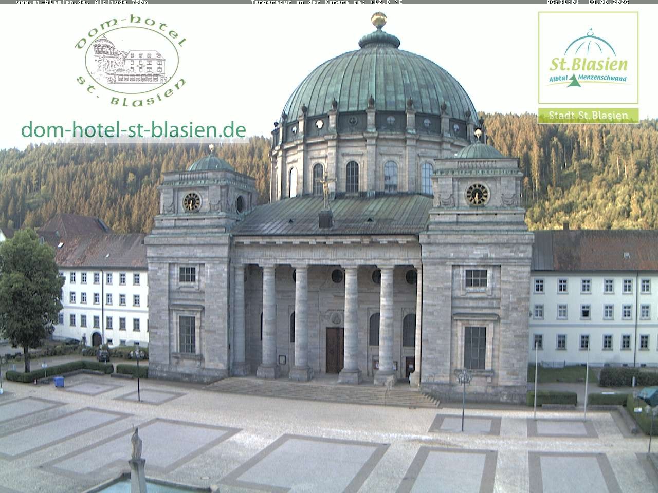Archived image Webcam St Blasien Menzenschwand cathedral