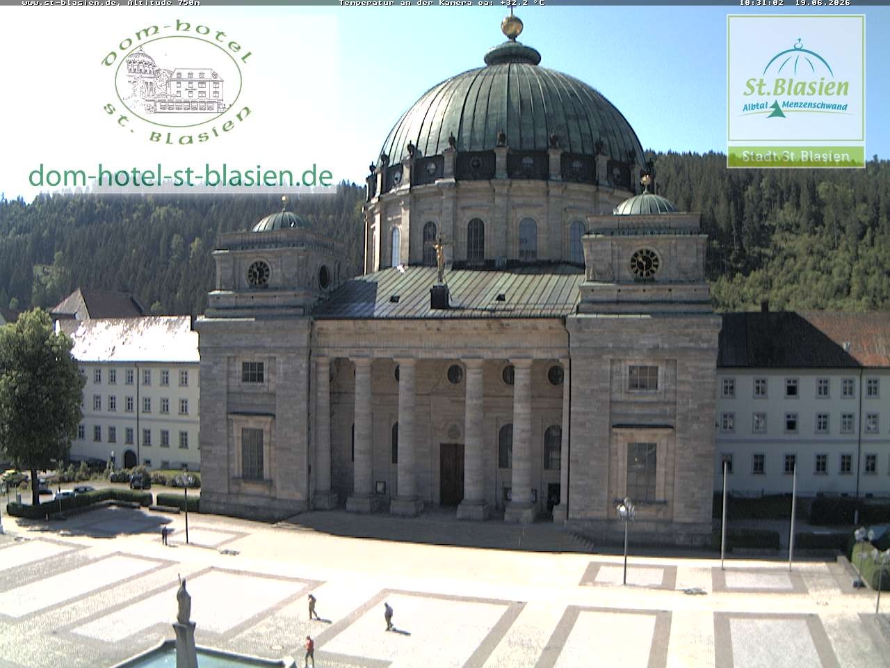 Archived image Webcam St Blasien Menzenschwand cathedral