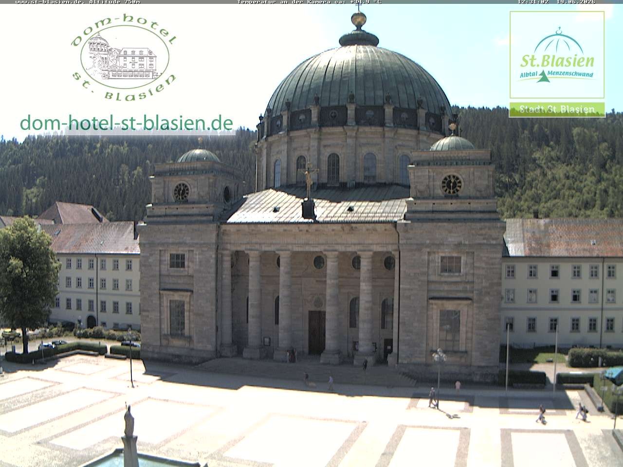 Archived image Webcam St Blasien Menzenschwand cathedral