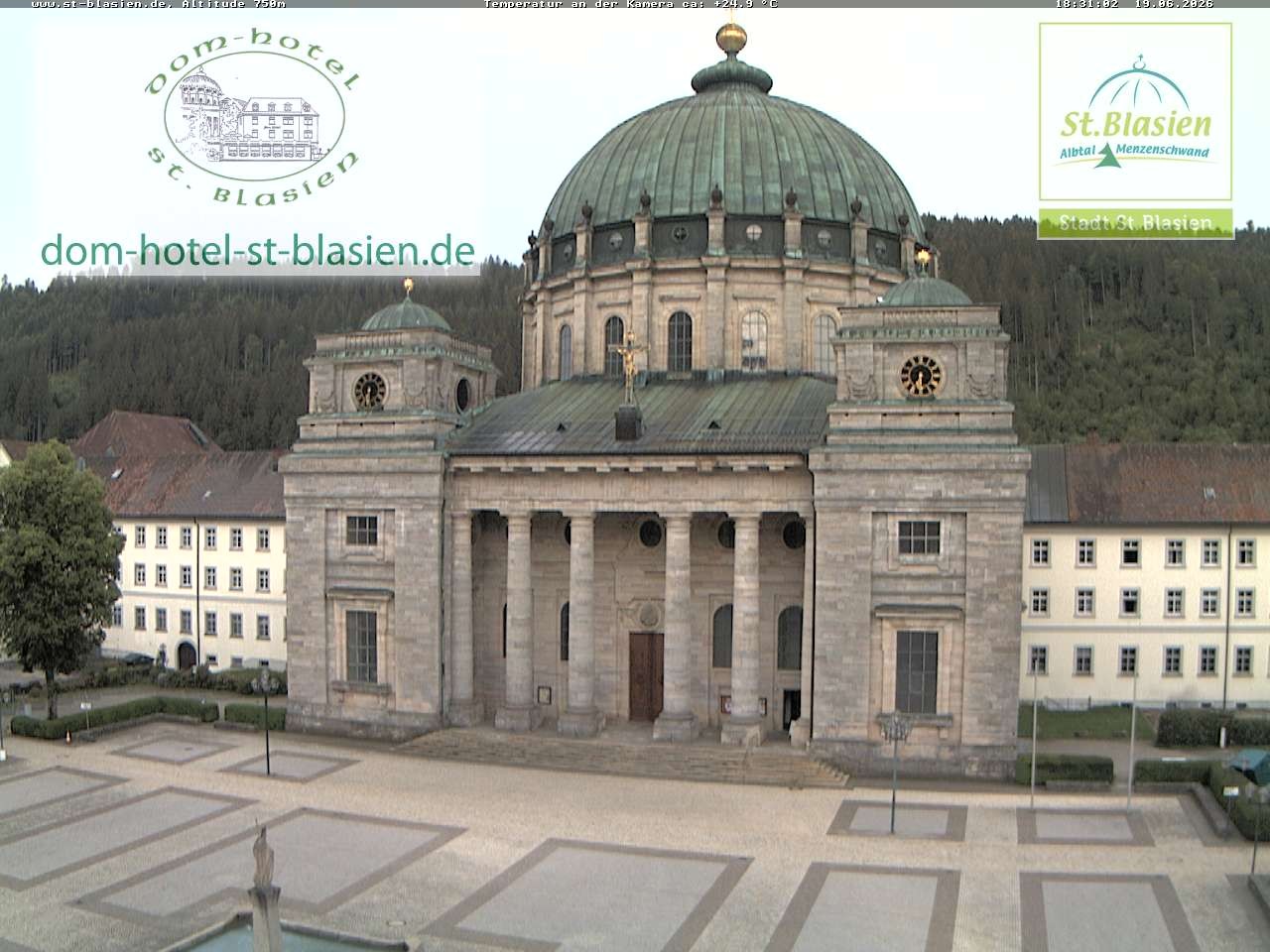 Archived image Webcam St Blasien Menzenschwand cathedral