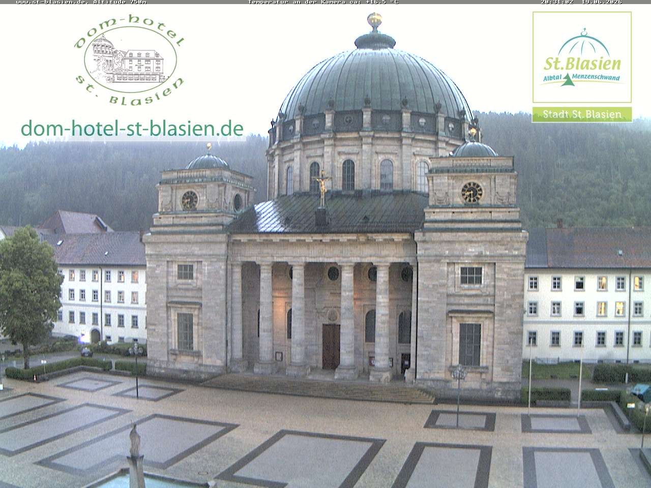 Archived image Webcam St Blasien Menzenschwand cathedral