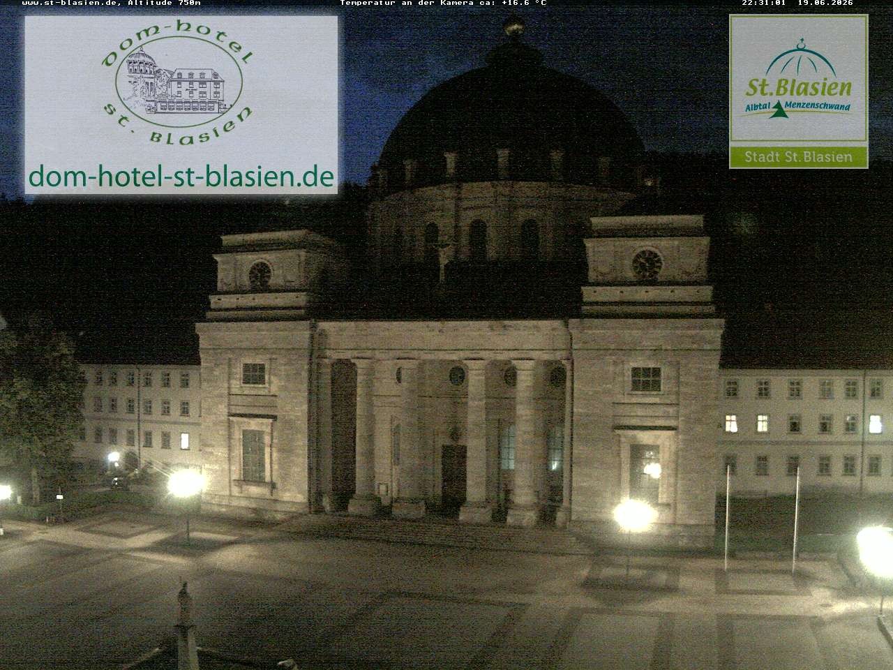 Archived image Webcam St Blasien Menzenschwand cathedral