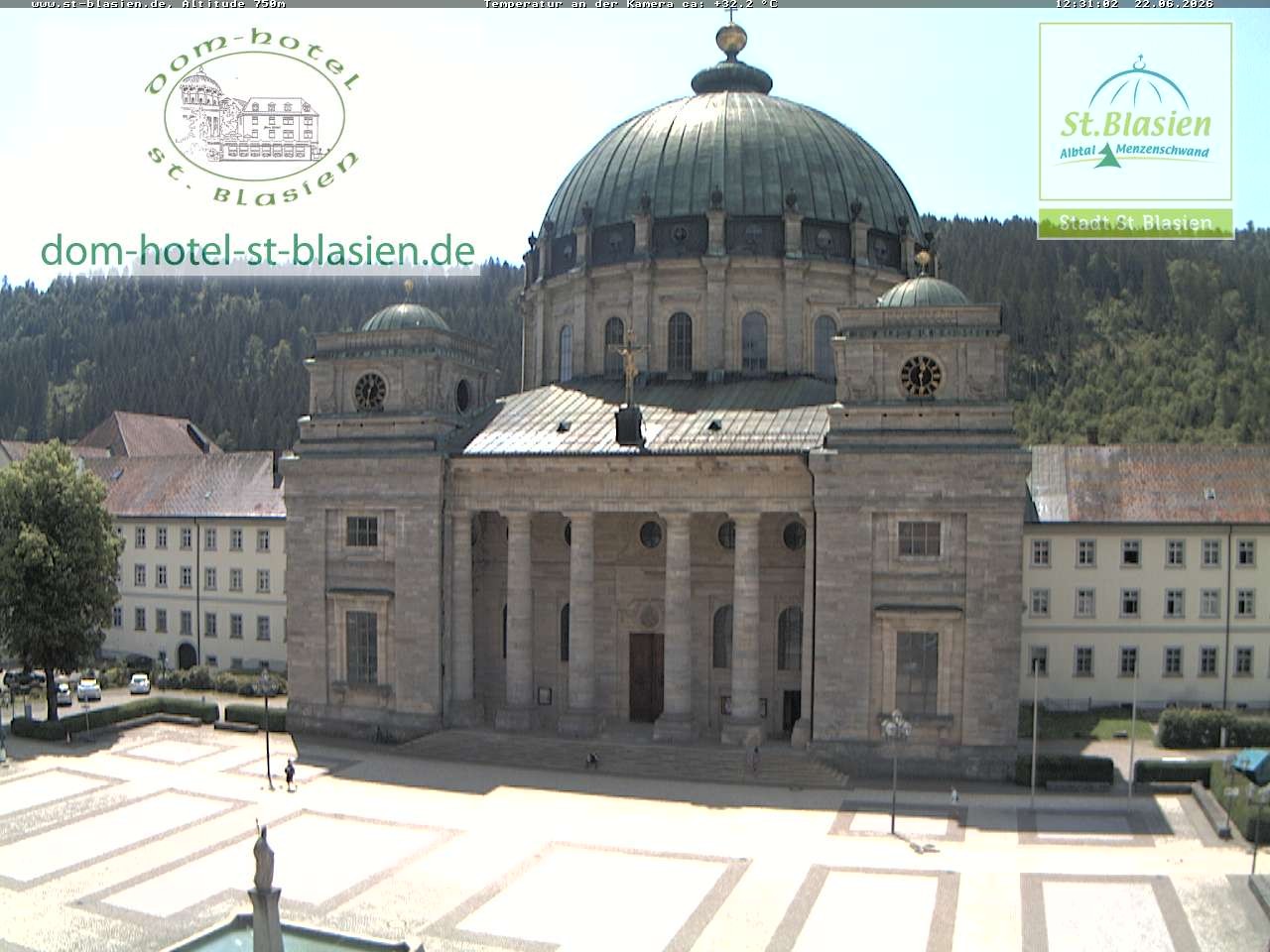 Archived image Webcam St Blasien Menzenschwand cathedral