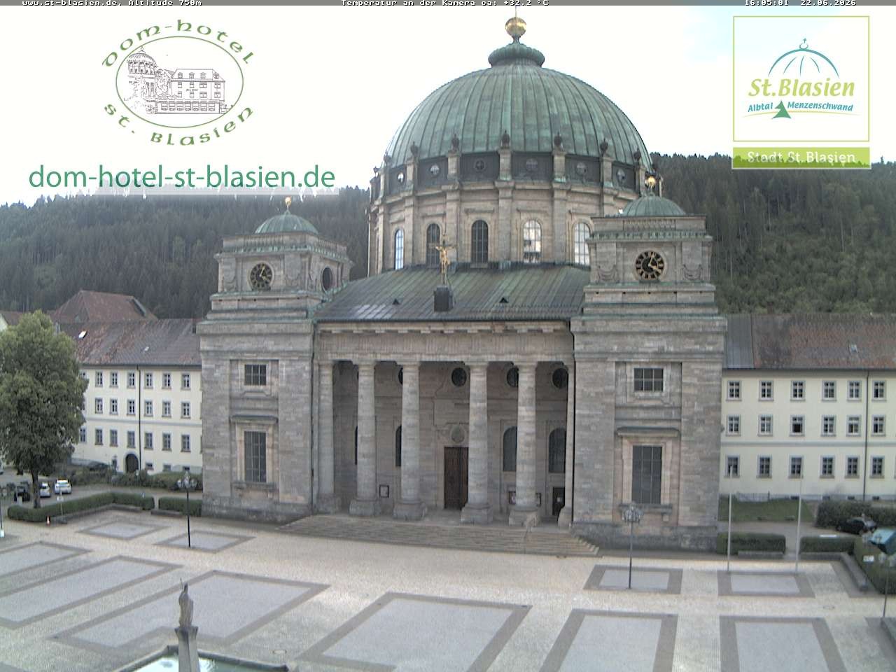 Archived image Webcam St Blasien Menzenschwand cathedral