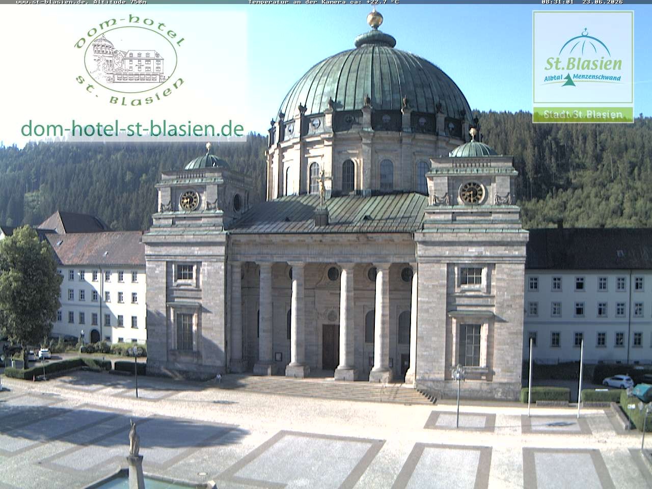 Archiv Foto Webcam St Blasien Menzenschwand Domplatz
