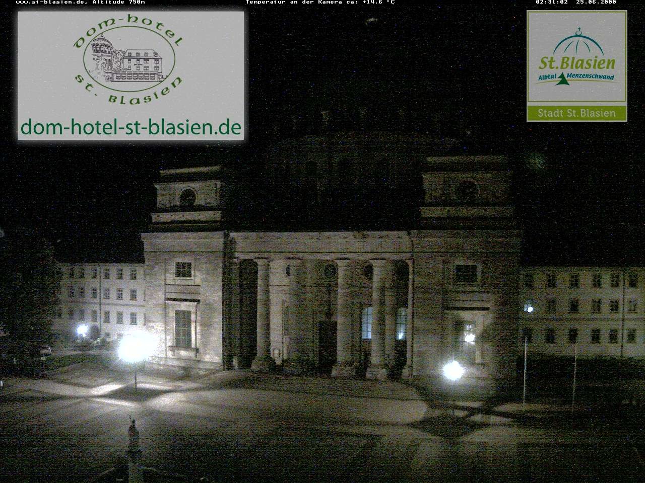 Archived image Webcam St Blasien Menzenschwand cathedral