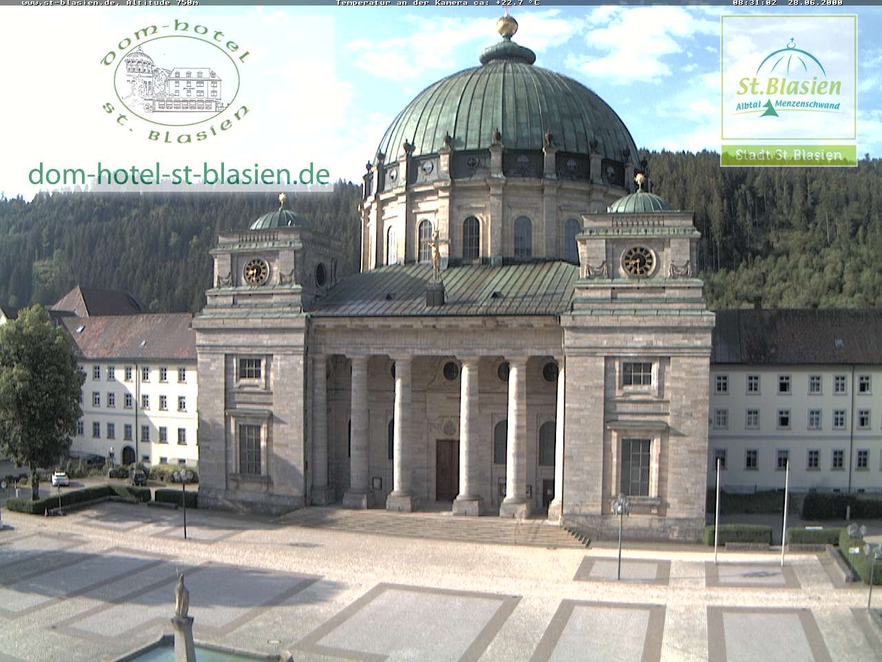 Archiv Foto Webcam St Blasien Menzenschwand Domplatz