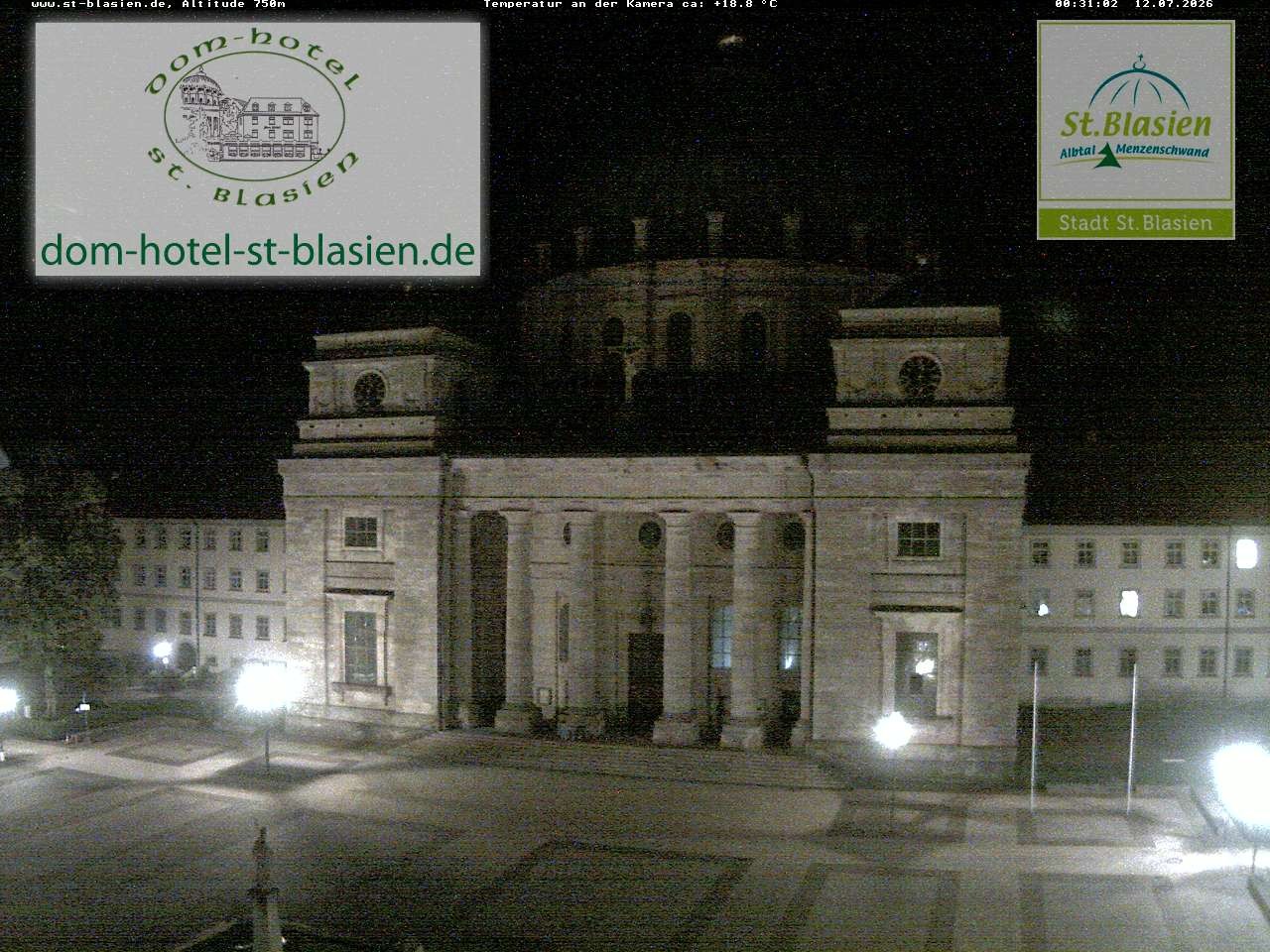 Archived image Webcam St Blasien Menzenschwand cathedral
