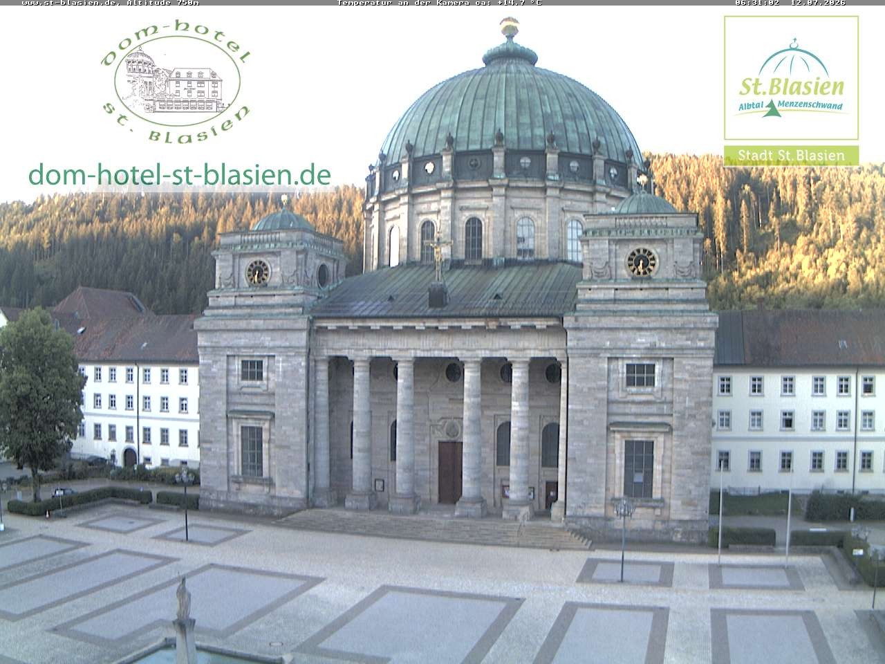 Archived image Webcam St Blasien Menzenschwand cathedral