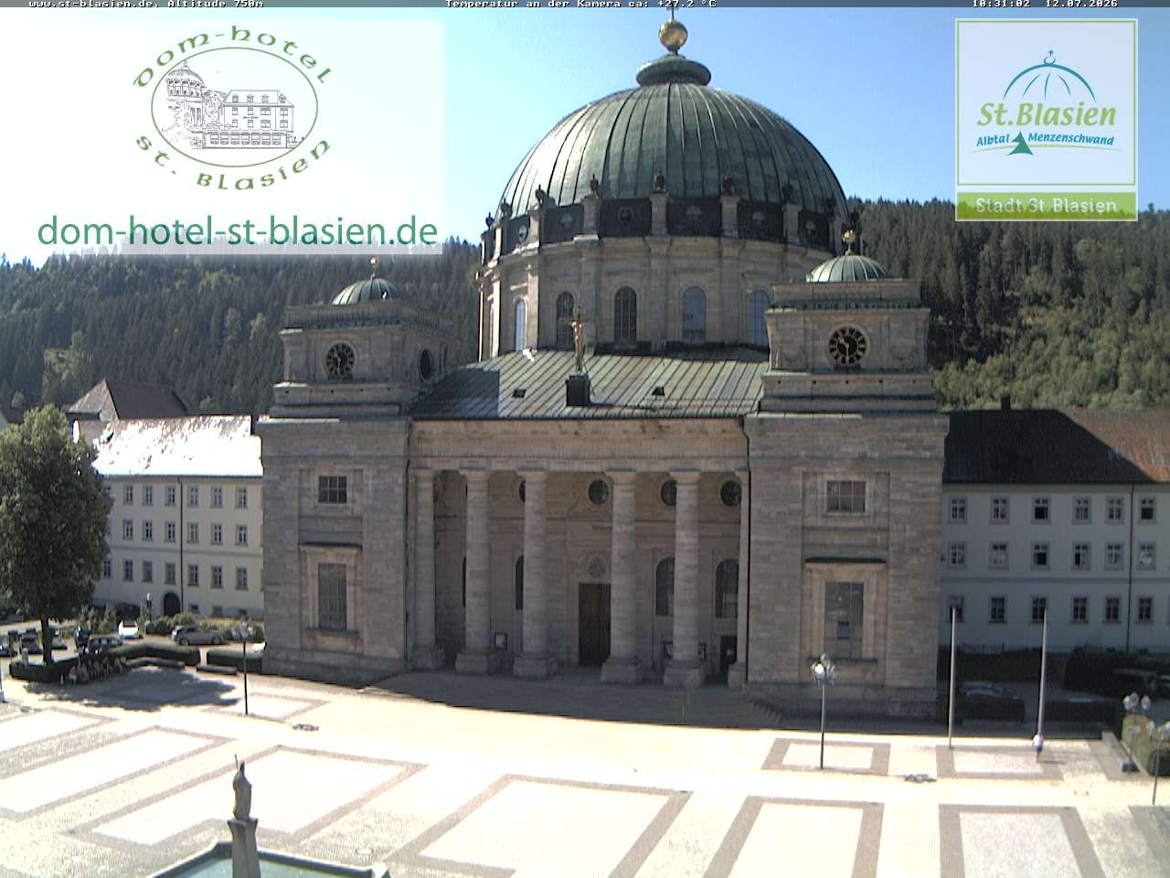 Archived image Webcam St Blasien Menzenschwand cathedral