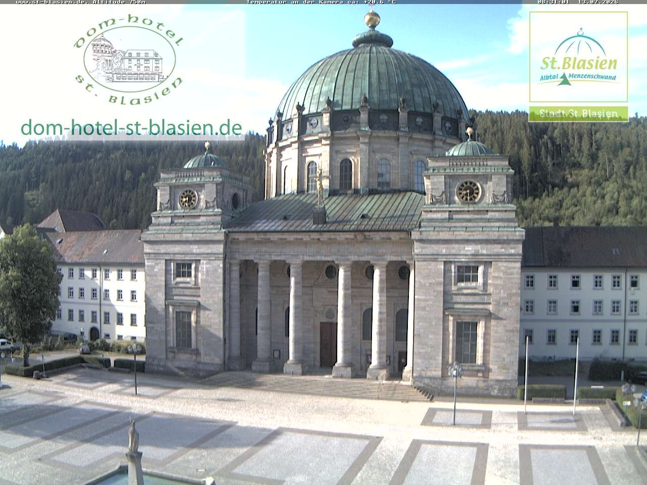 Archiv Foto Webcam St Blasien Menzenschwand Domplatz