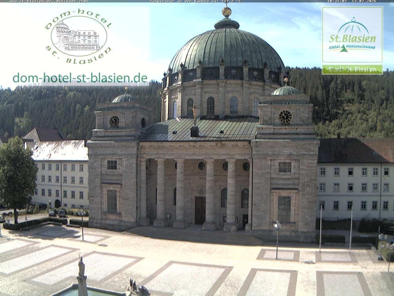 Archiv Foto Webcam St Blasien Menzenschwand Domplatz