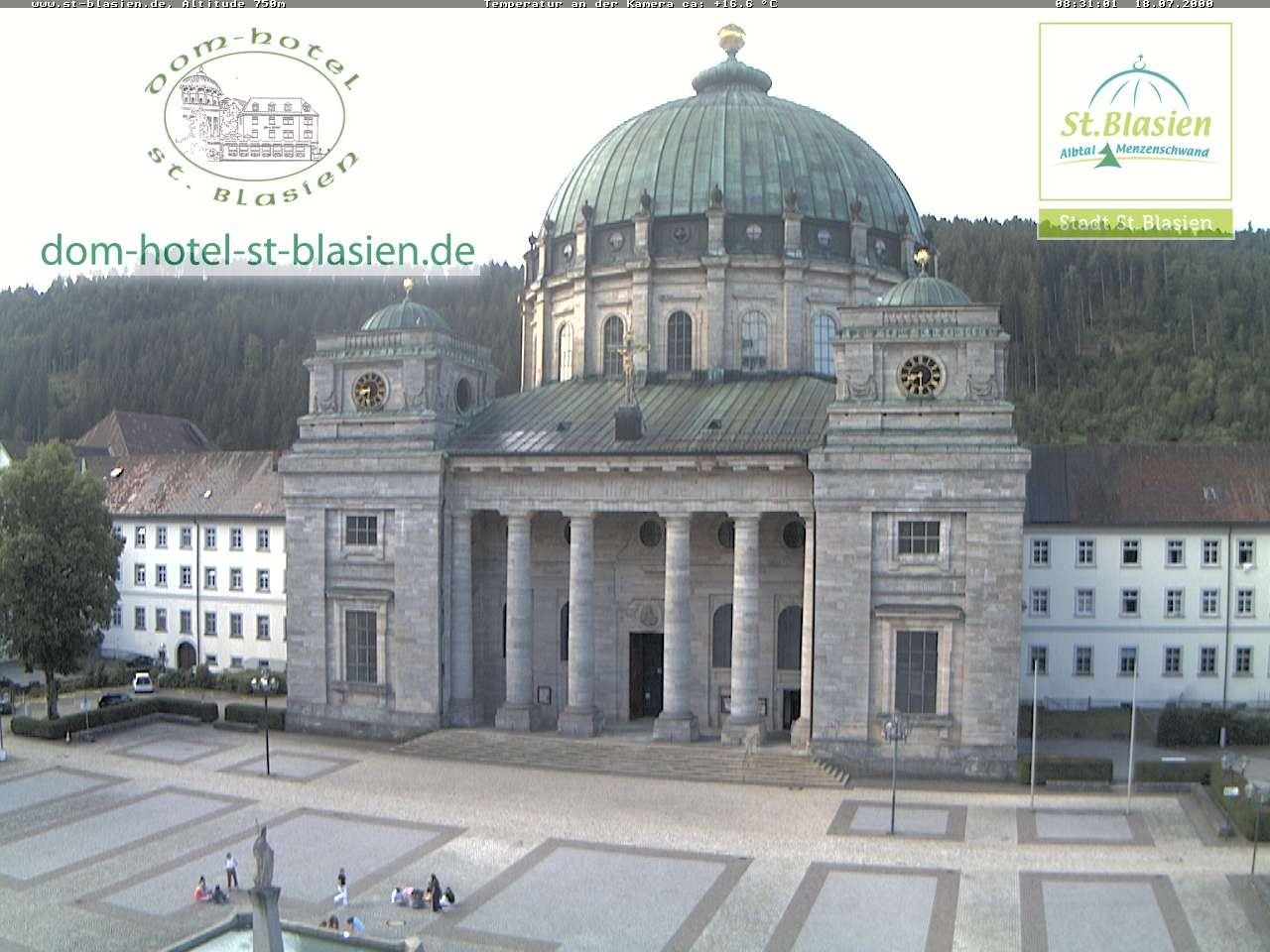 Archived image Webcam St Blasien Menzenschwand cathedral