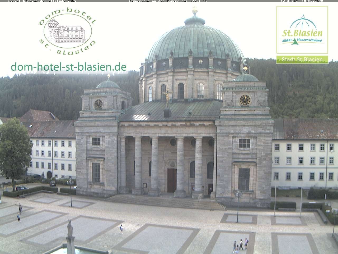 Archived image Webcam St Blasien Menzenschwand cathedral