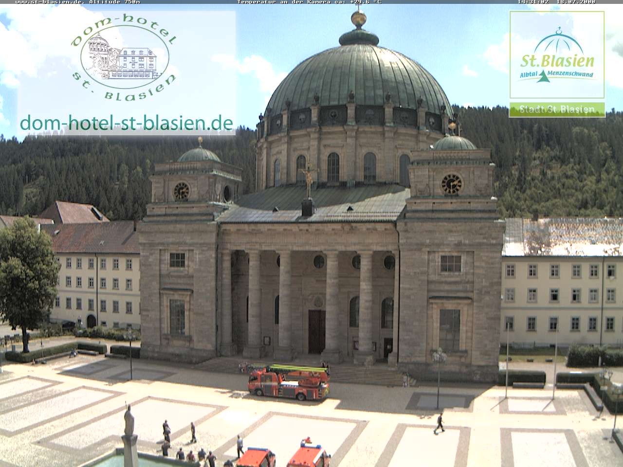 Archived image Webcam St Blasien Menzenschwand cathedral