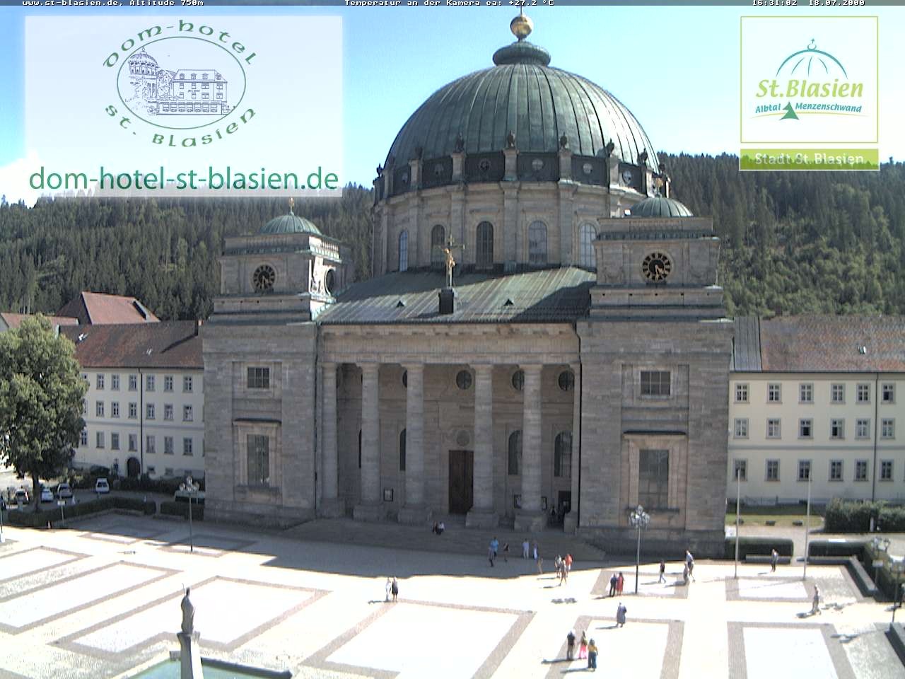 Archived image Webcam St Blasien Menzenschwand cathedral