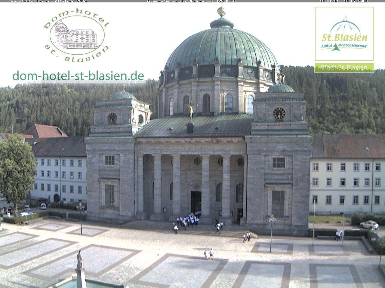 Archived image Webcam St Blasien Menzenschwand cathedral