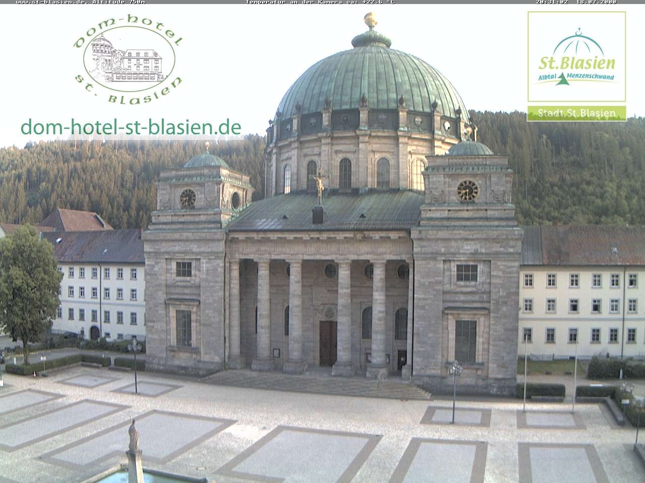 Archived image Webcam St Blasien Menzenschwand cathedral