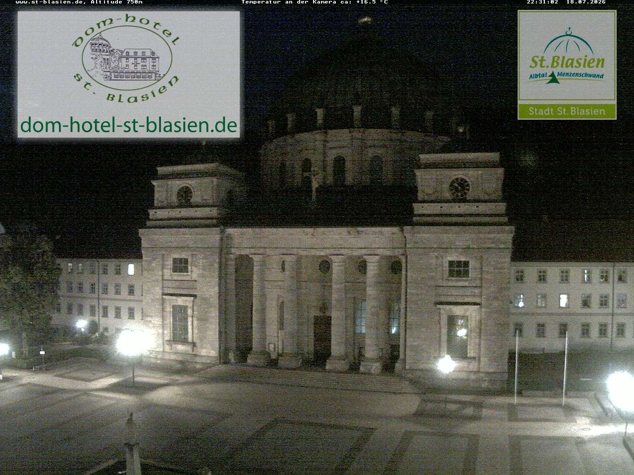 Archived image Webcam St Blasien Menzenschwand cathedral