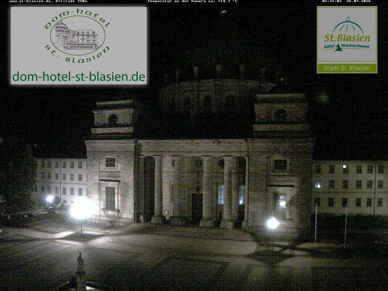 Archiv Foto Webcam St Blasien Menzenschwand Domplatz